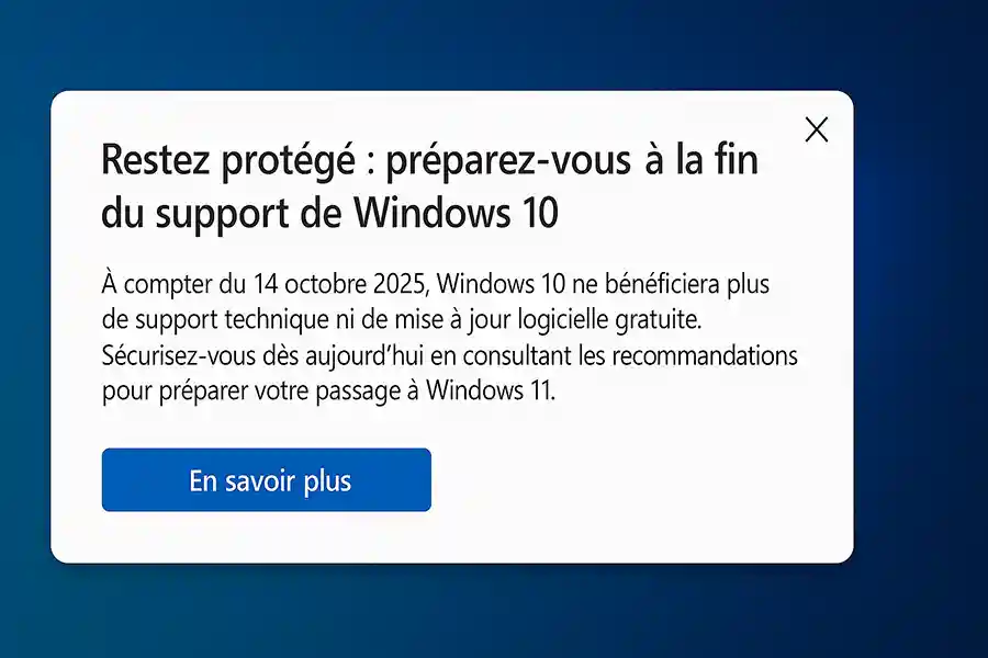 Fin du support Windows 10 : que faire ?